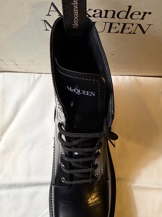 Alexander McQueen Leather Lace-Up Combat Boots Black - Size 41 (Worn Once) main image 5